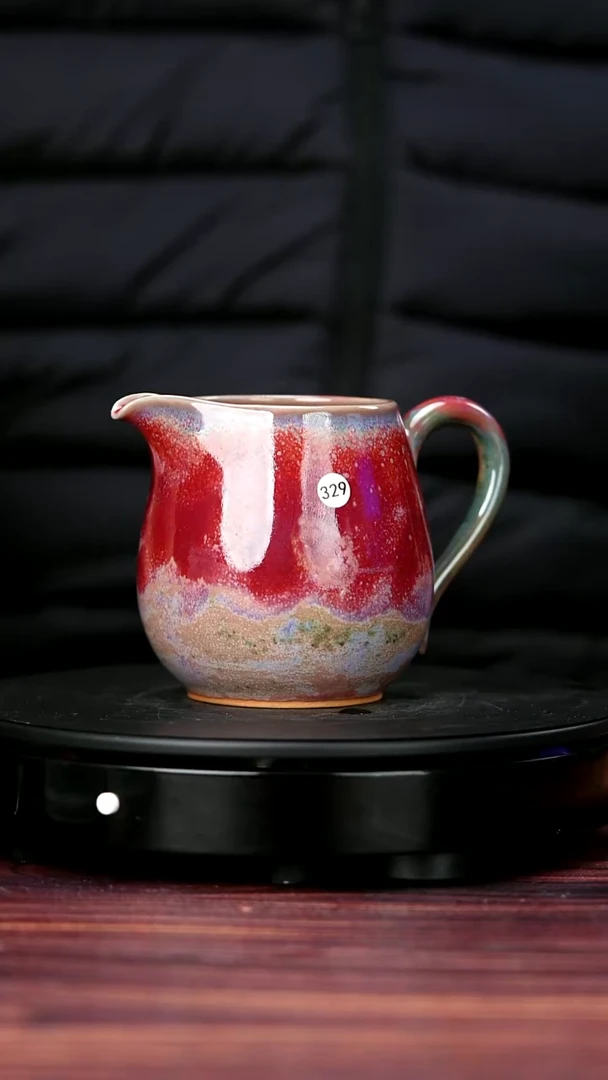 瓶陶329#李朝斐一级品原矿钧瓷公道杯