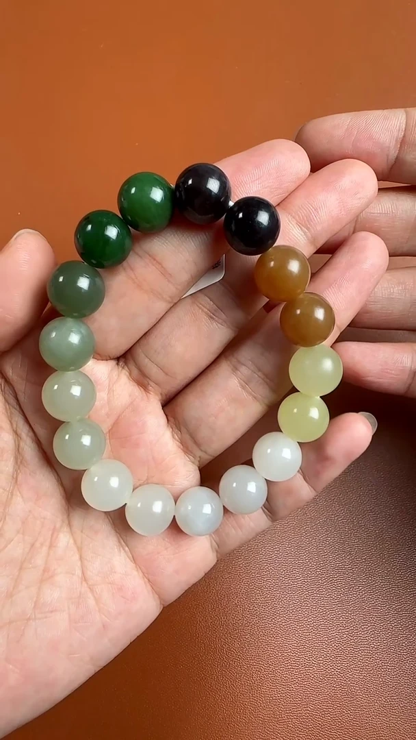 未镶嵌手链和田玉和田玉12mm多宝手串
