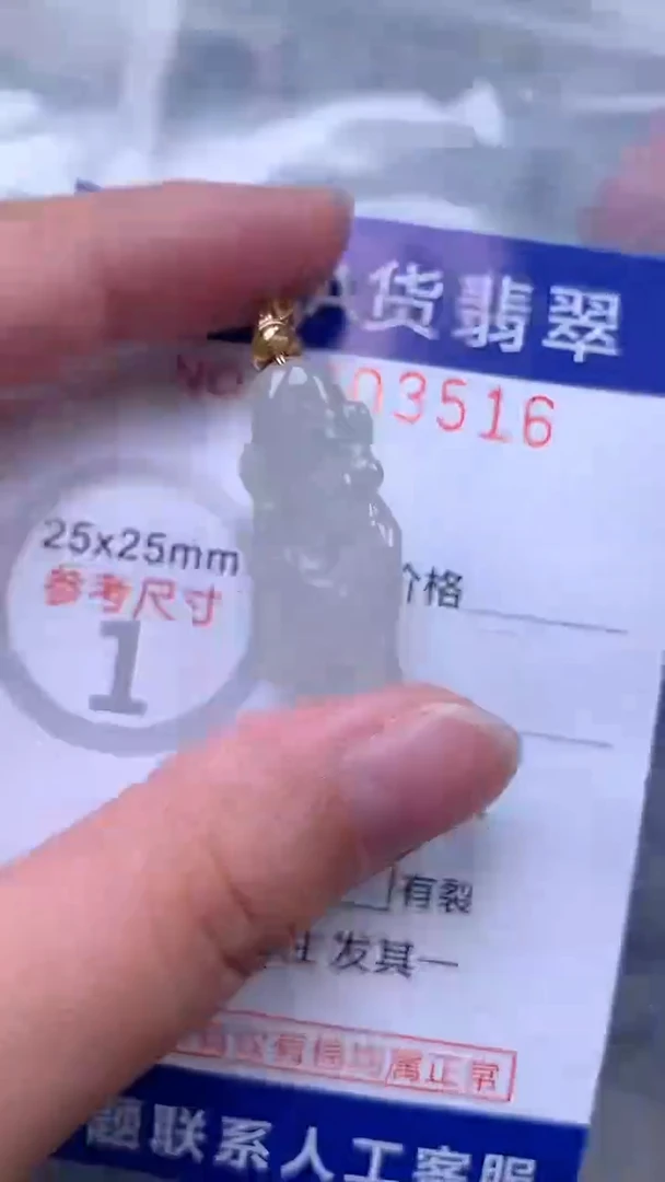 翡翠未镶嵌吊坠(不含链)1