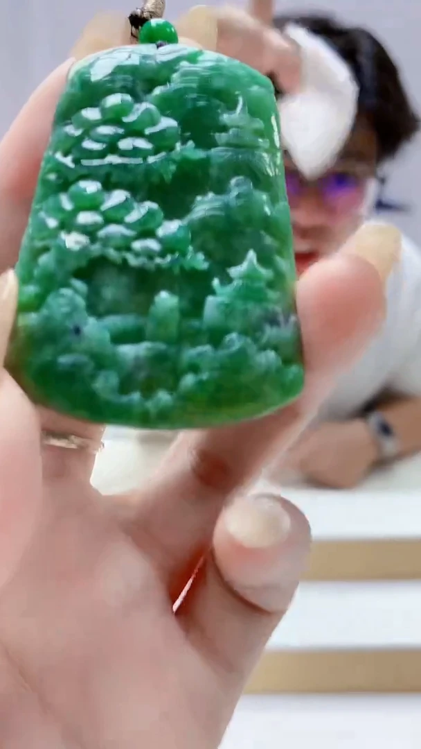 未镶嵌定制翡翠4688DD-毛货挂件48