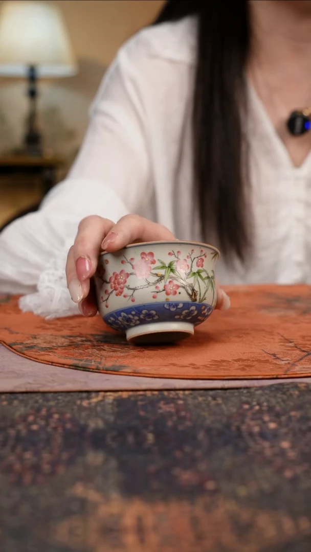 杯景德镇陶瓷杯碗柴烧多人