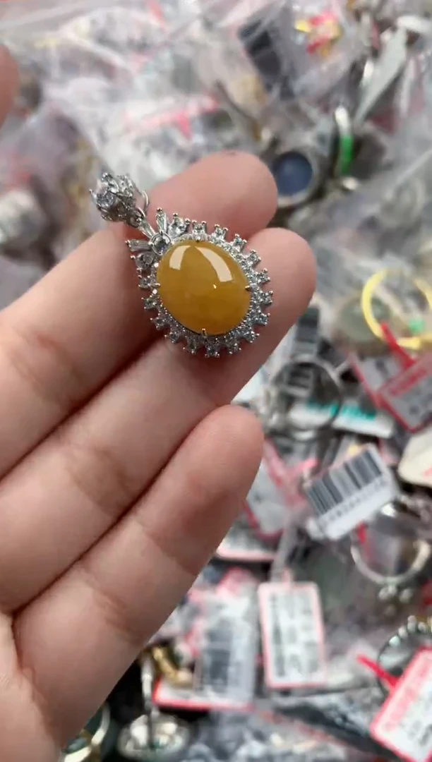 银S925镶嵌戒指翡翠222   1