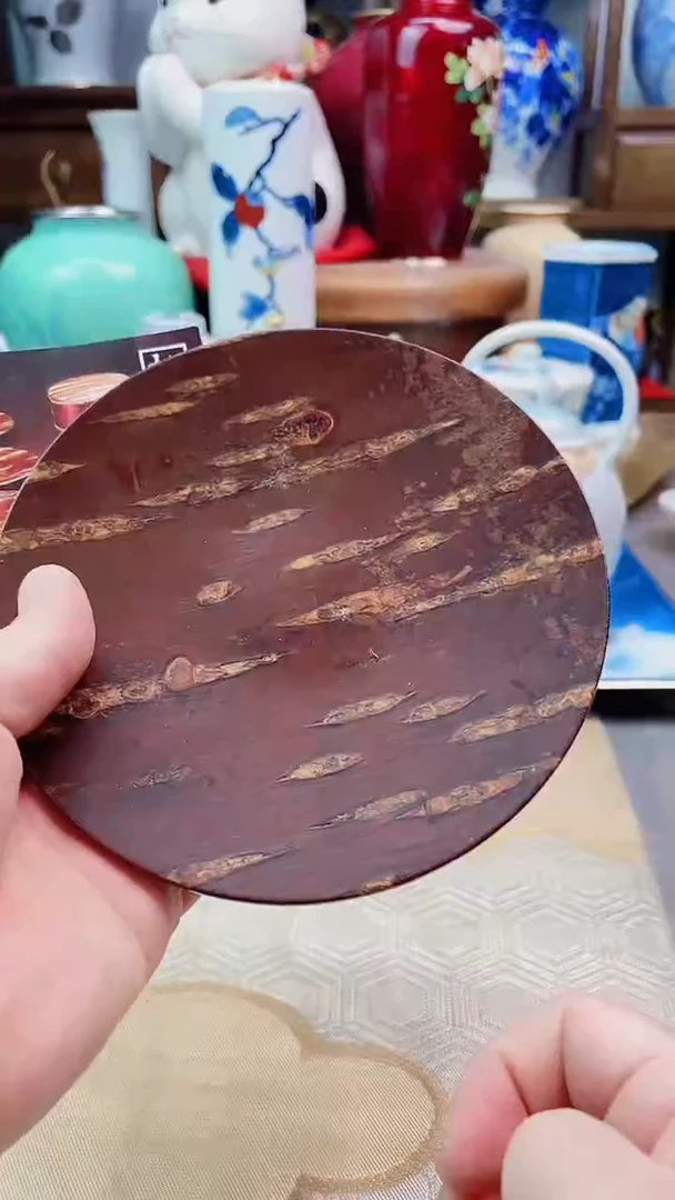 【闪购商品】盘樱皮细工实木壶承