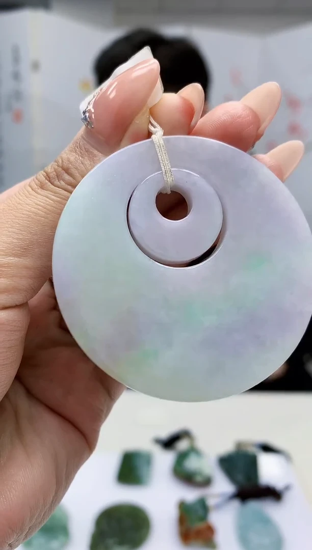 【闪购商品】定制翡翠未镶嵌4917MM-毛货挂件67