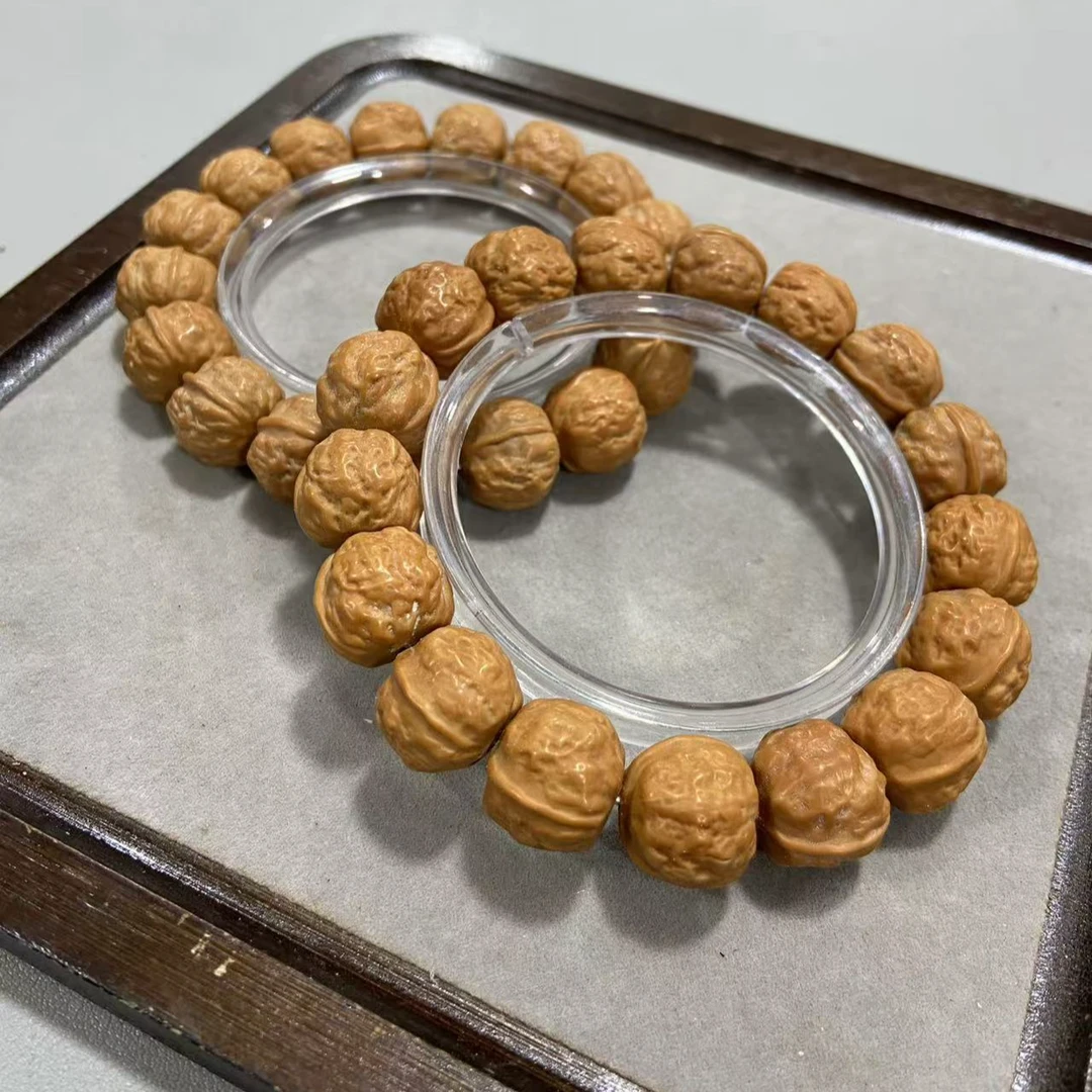 B529【金蟾】猴头核桃雕刻单圈手串