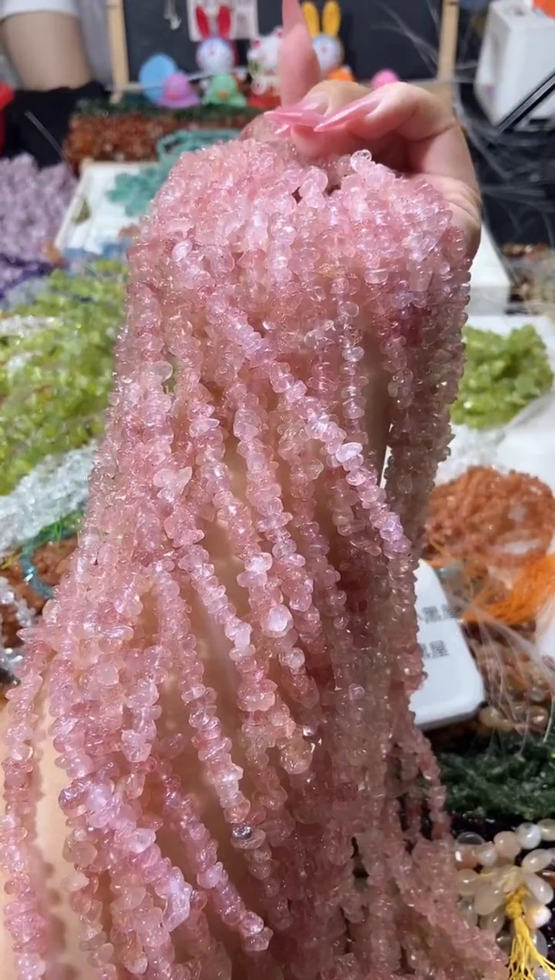 水晶珠宝半成品未镶嵌草莓晶