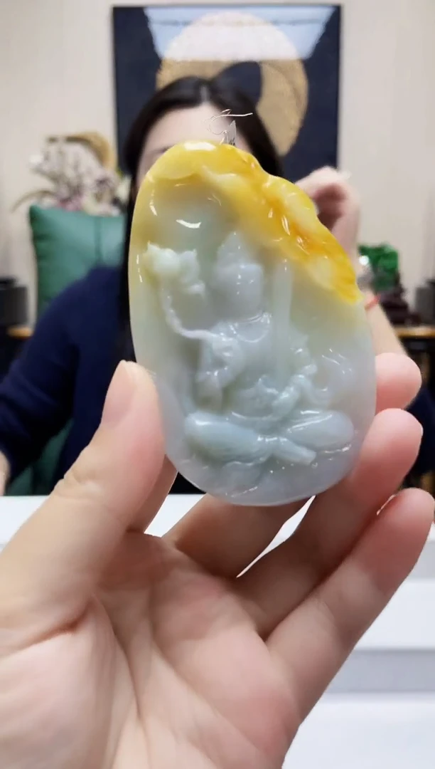 未镶嵌定制翡翠金***行吊坠7