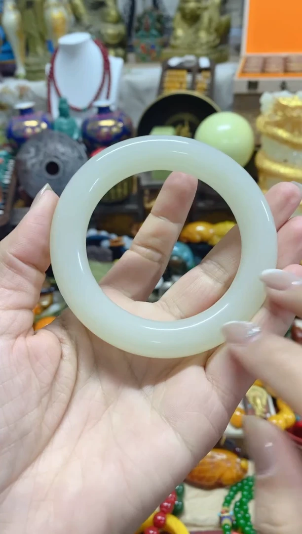 【闪购商品】和田玉（白玉）手镯未镶嵌主播推荐主播推荐