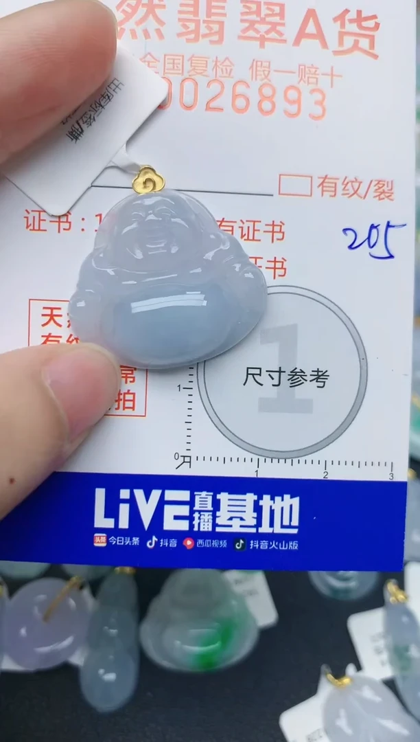 【闪购商品】翡翠颈饰18K金镶嵌天然翡翠A货    205