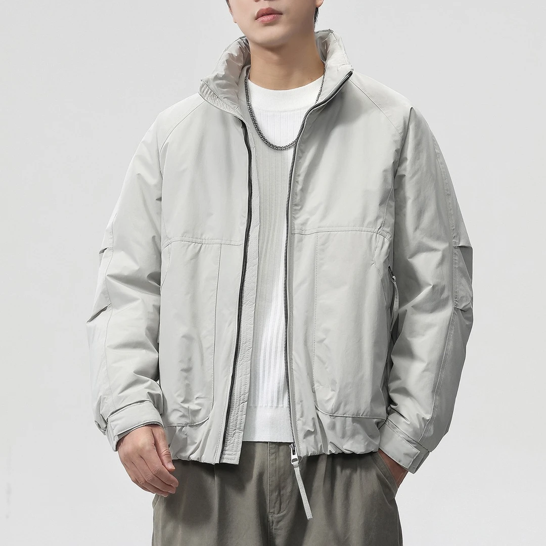 前夫哥同款【男士加棉立领保暖外套】秋冬新款夹棉工装外套W0087