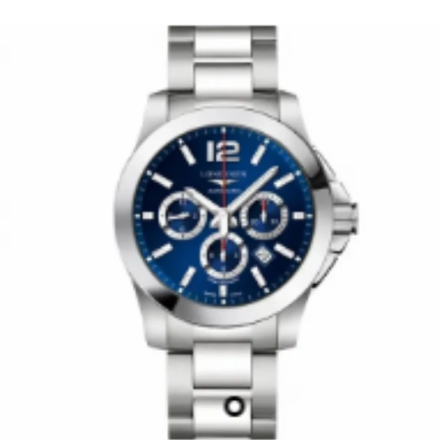 99新 Longines/浪琴 L3.801.4.96.6/康卡斯潜水多功能计时/表径44
