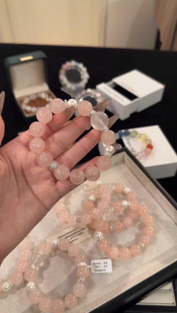 水晶手链合金粉水晶x1988