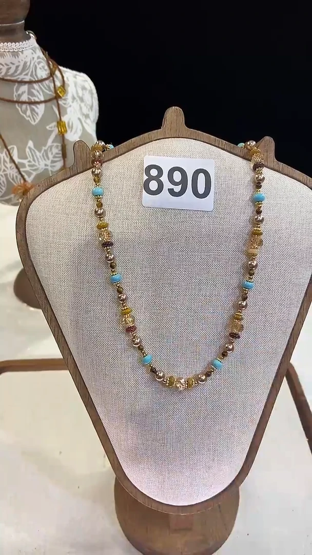 项链钛钢淡水珍珠890