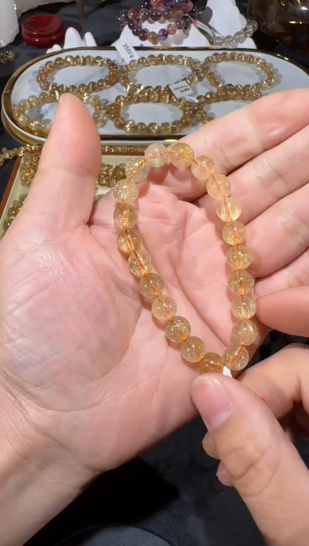 未镶嵌手串发晶SJ-496金发晶