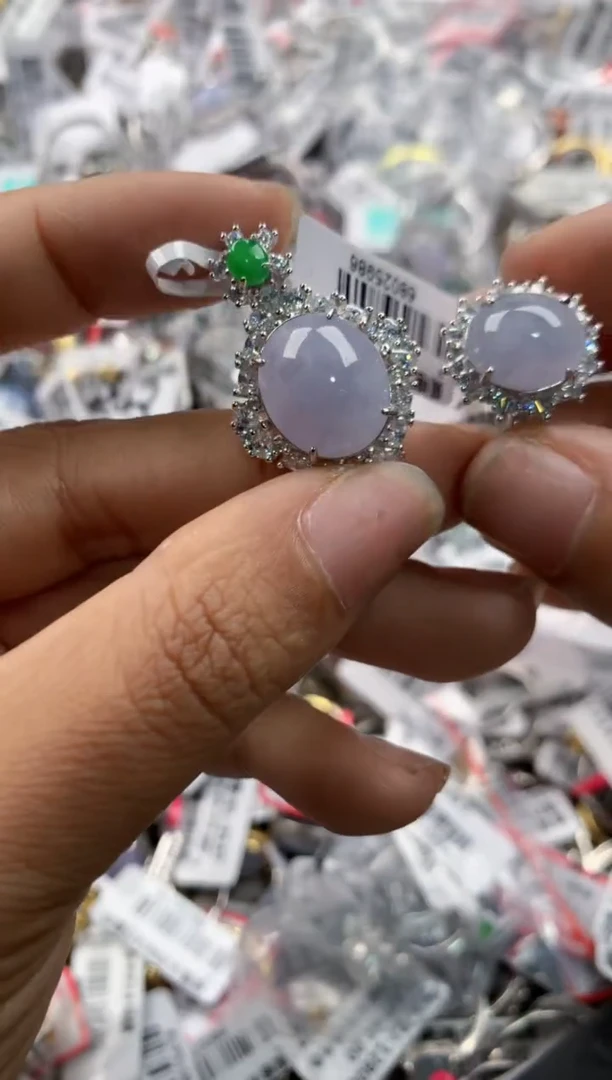 银S925镶嵌戒指翡翠11     6