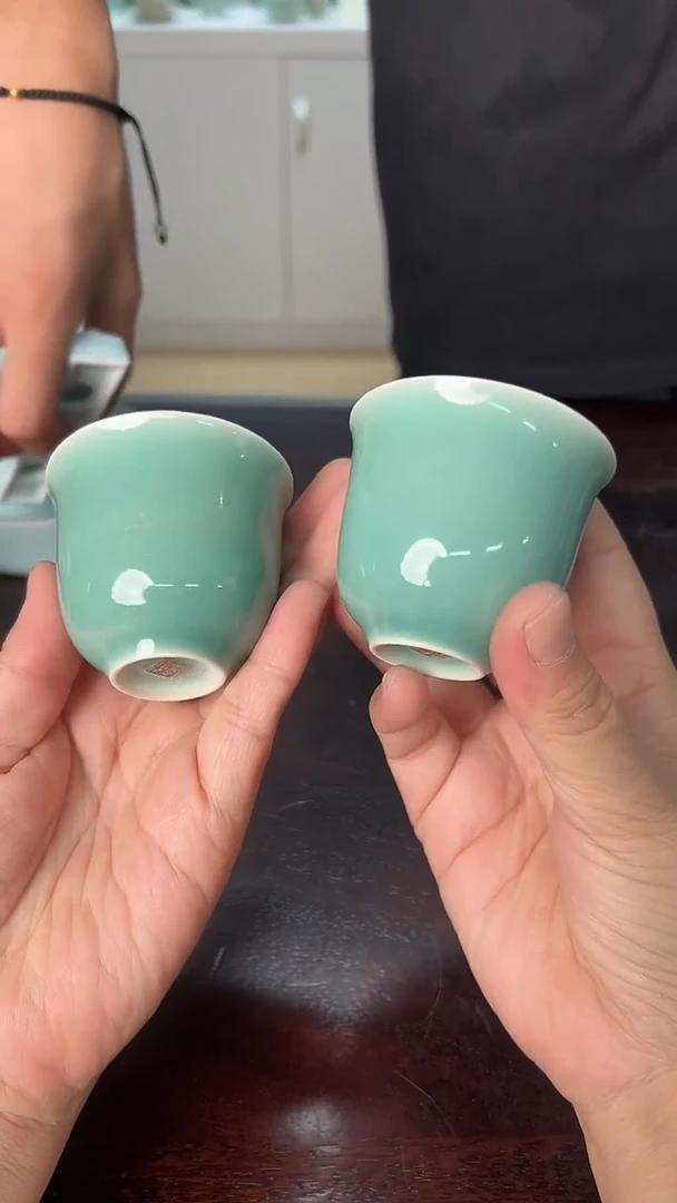 龙泉云间青瓷小米茶器