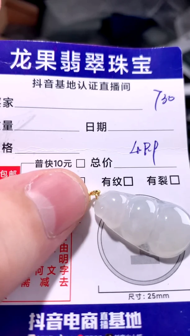 颈饰未镶嵌翡翠冰胶豆子730