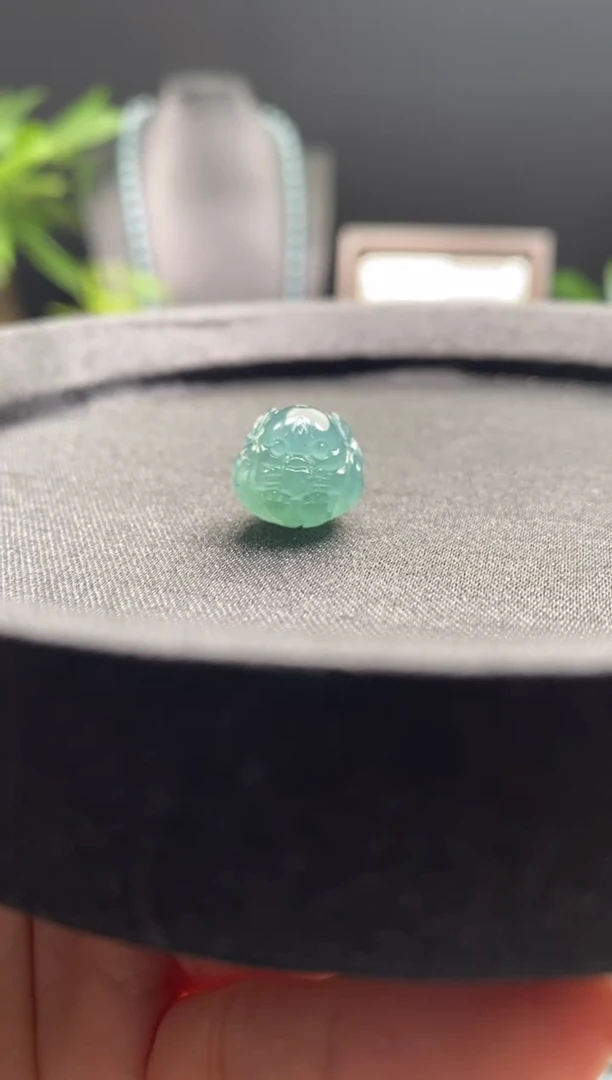 未镶嵌手链翡翠散珠卡12mm左右雕刻珠