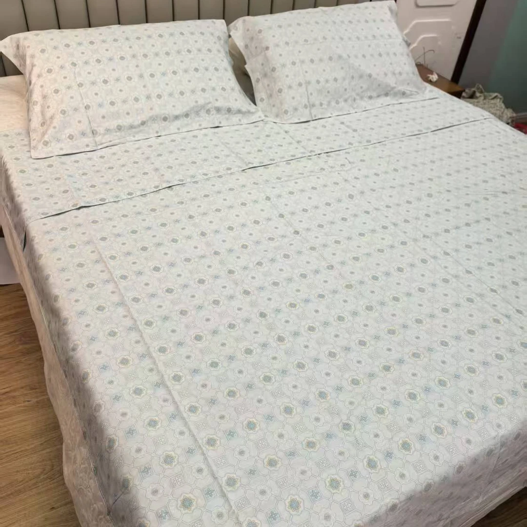 淡雅花梦长绒棉印花四件套200*230cm