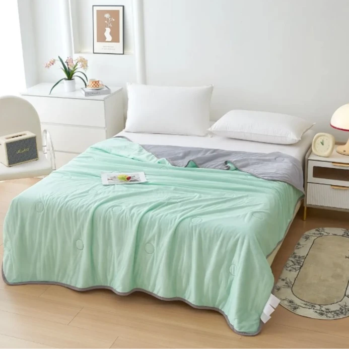 网红爆款凉感丝冰淇淋轻奢风冰丝凉感空调被夏凉被学生被双人被