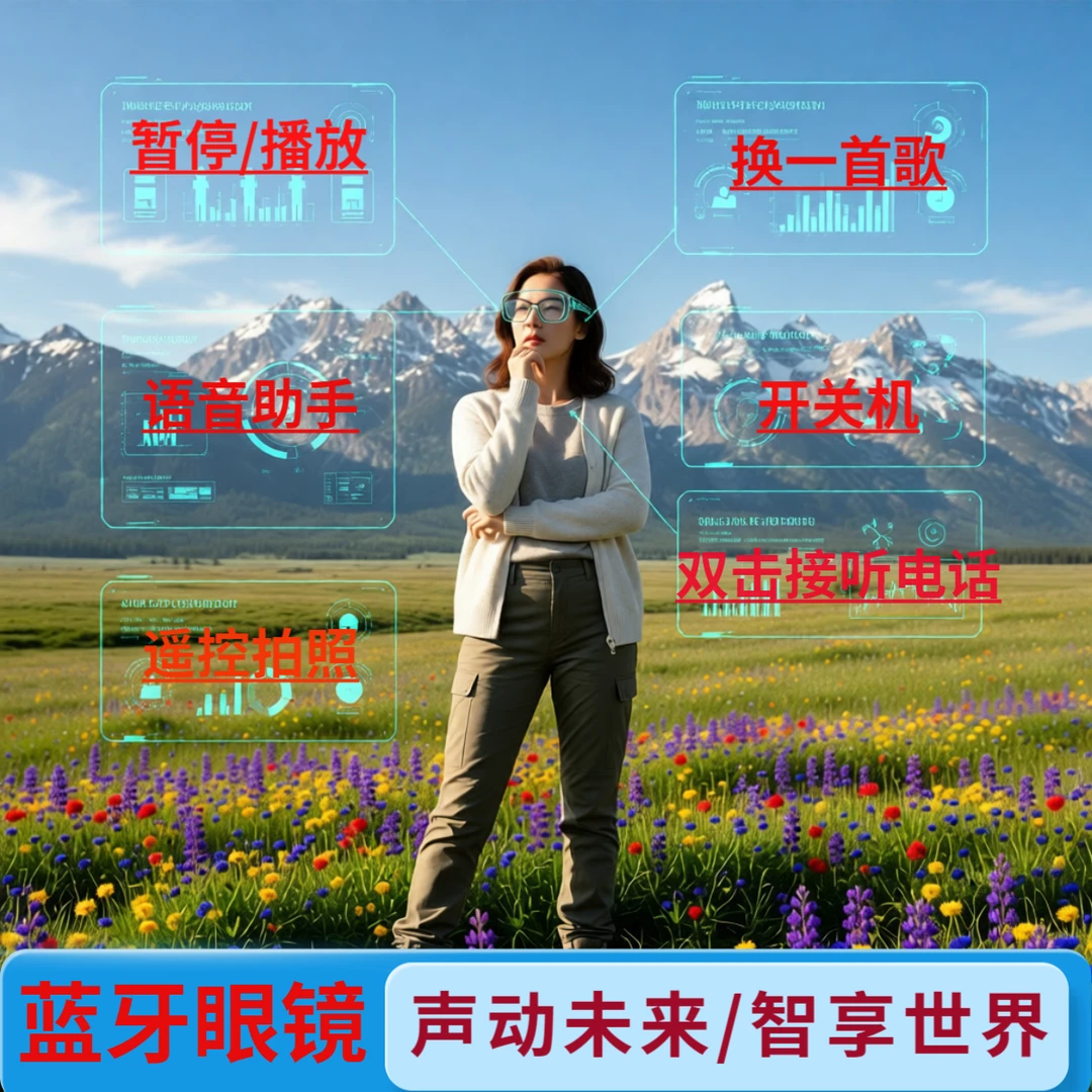 2025新款蓝牙眼镜高端时尚安卓苹果手机全适用听歌接听电话不漏音