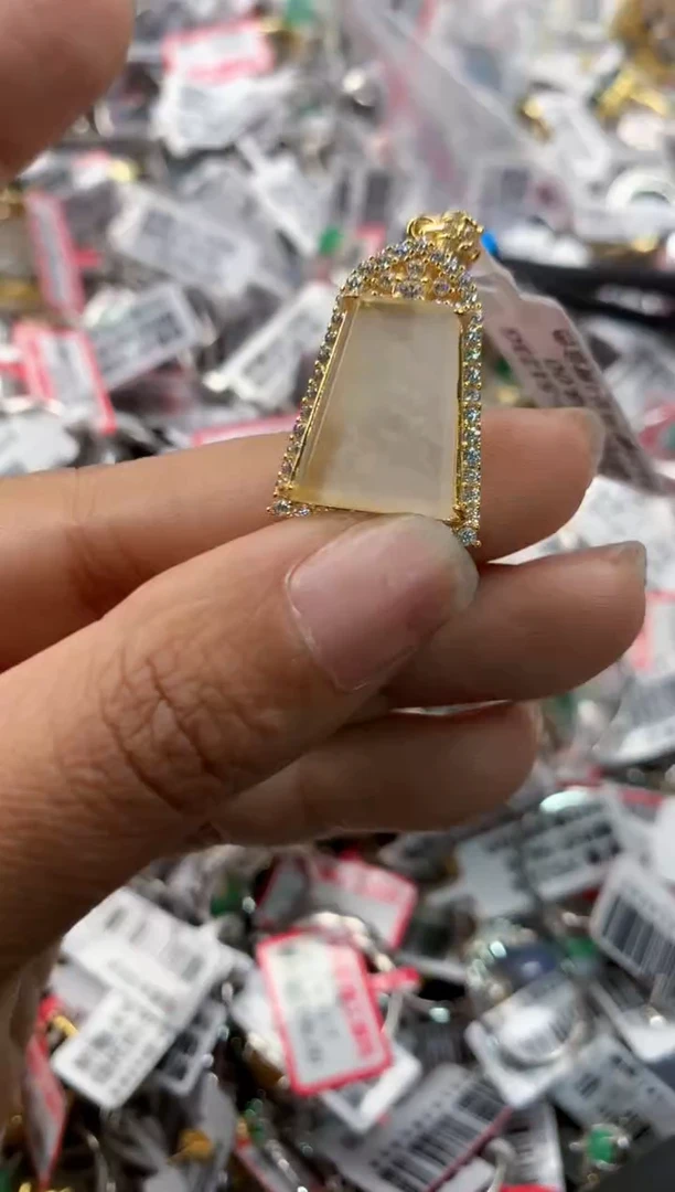 银S925镶嵌戒指翡翠10     9