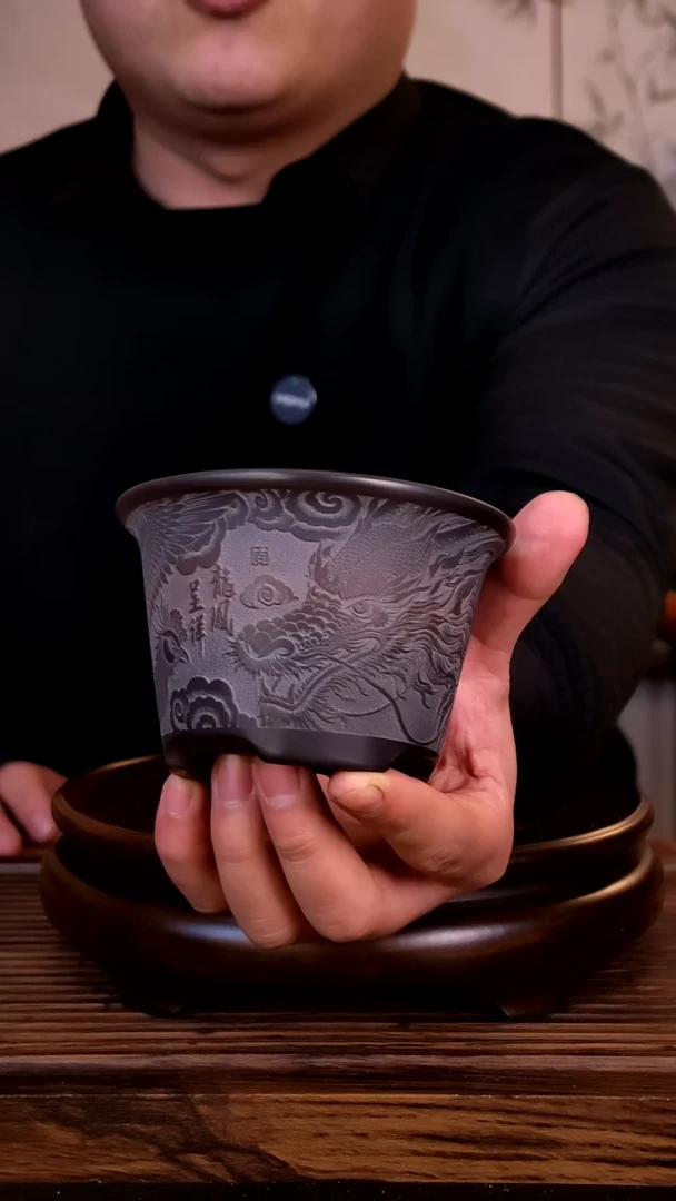 紫砂花盆紫砂花盆-内口9-6