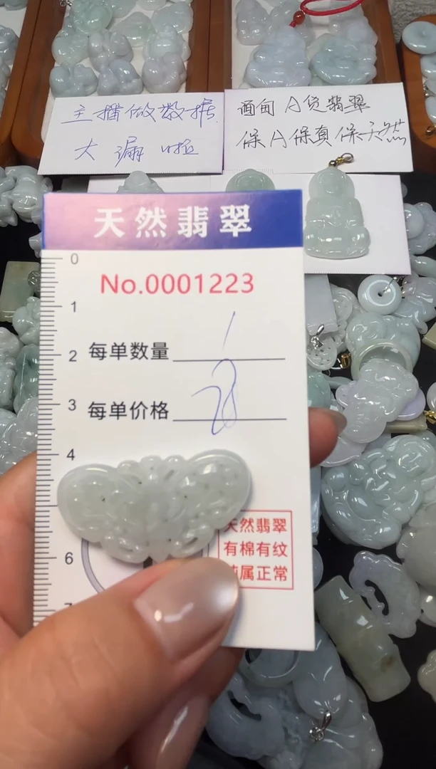 翡翠未镶嵌吊坠(不含链)1223