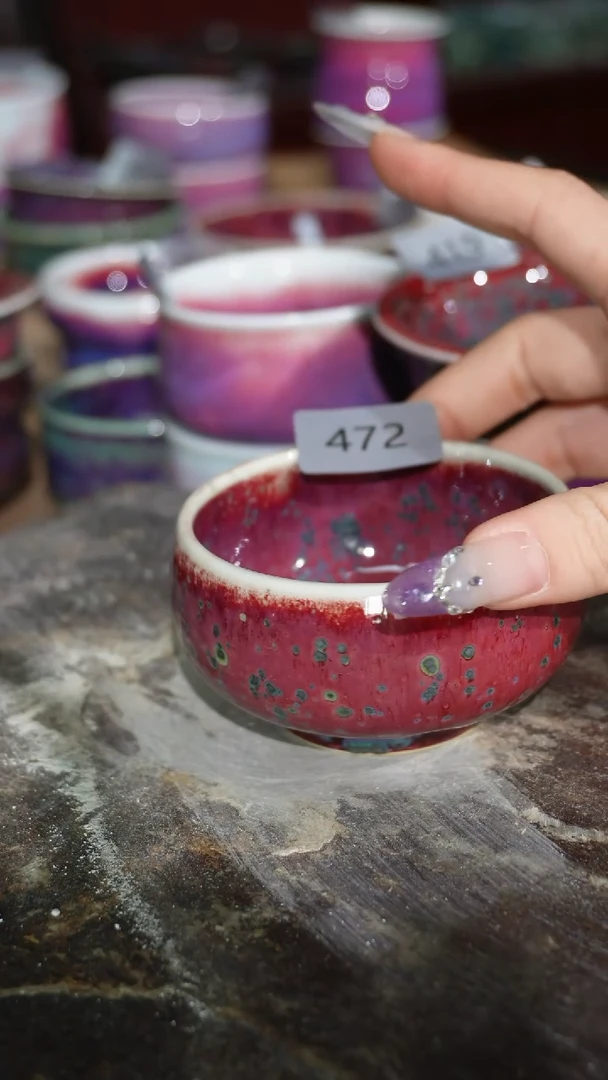 摆件陶精品窑变钧瓷茶器