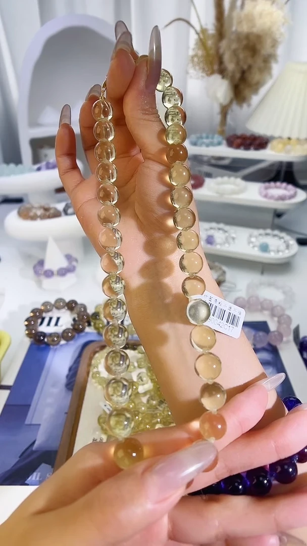 颈饰银S925镶嵌水晶黄水晶项链多样性发其一