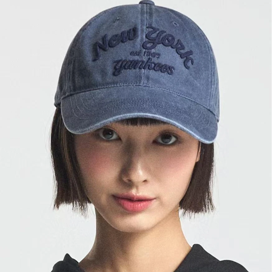 MLB帽子男女2024新款复古做旧休闲鸭舌帽字母刺绣运动棒球帽