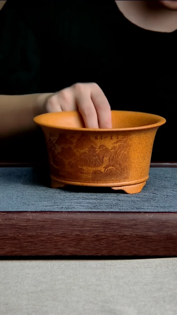 紫砂花盆15.5*7.5内径尺寸