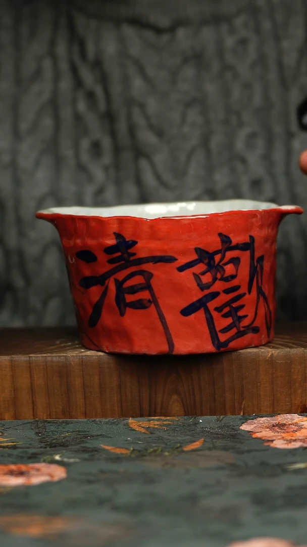 杯釉下彩手工手绘同款陶器