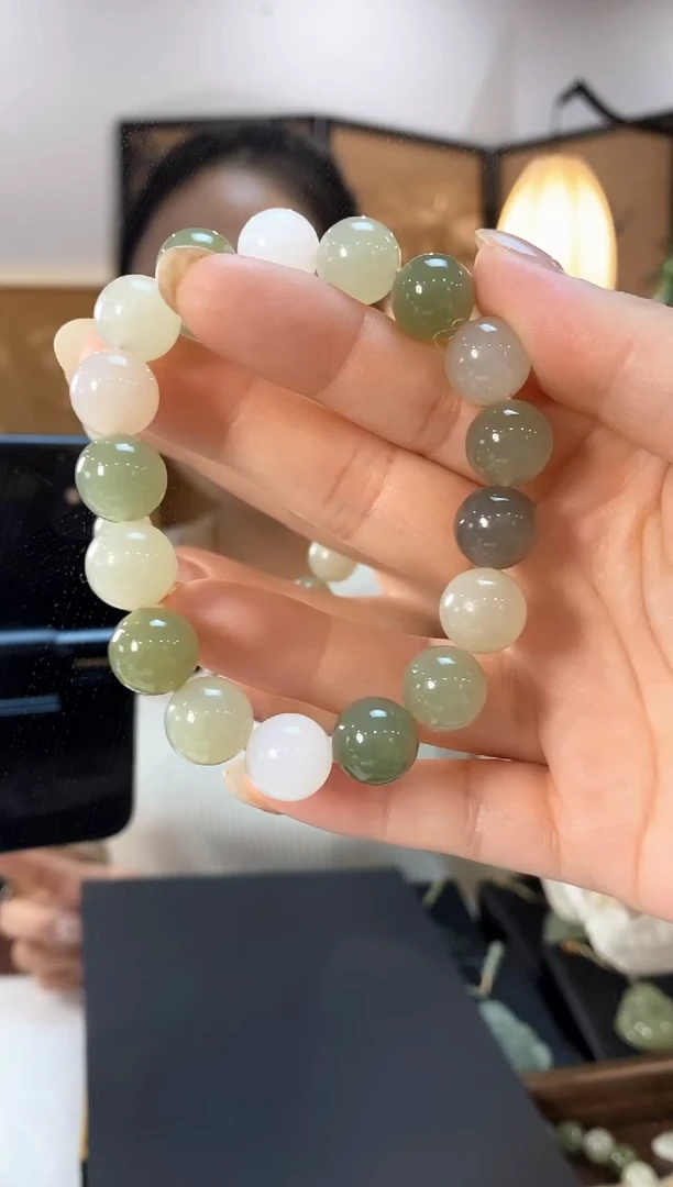 未镶嵌手串和田玉多宝手串 12mm