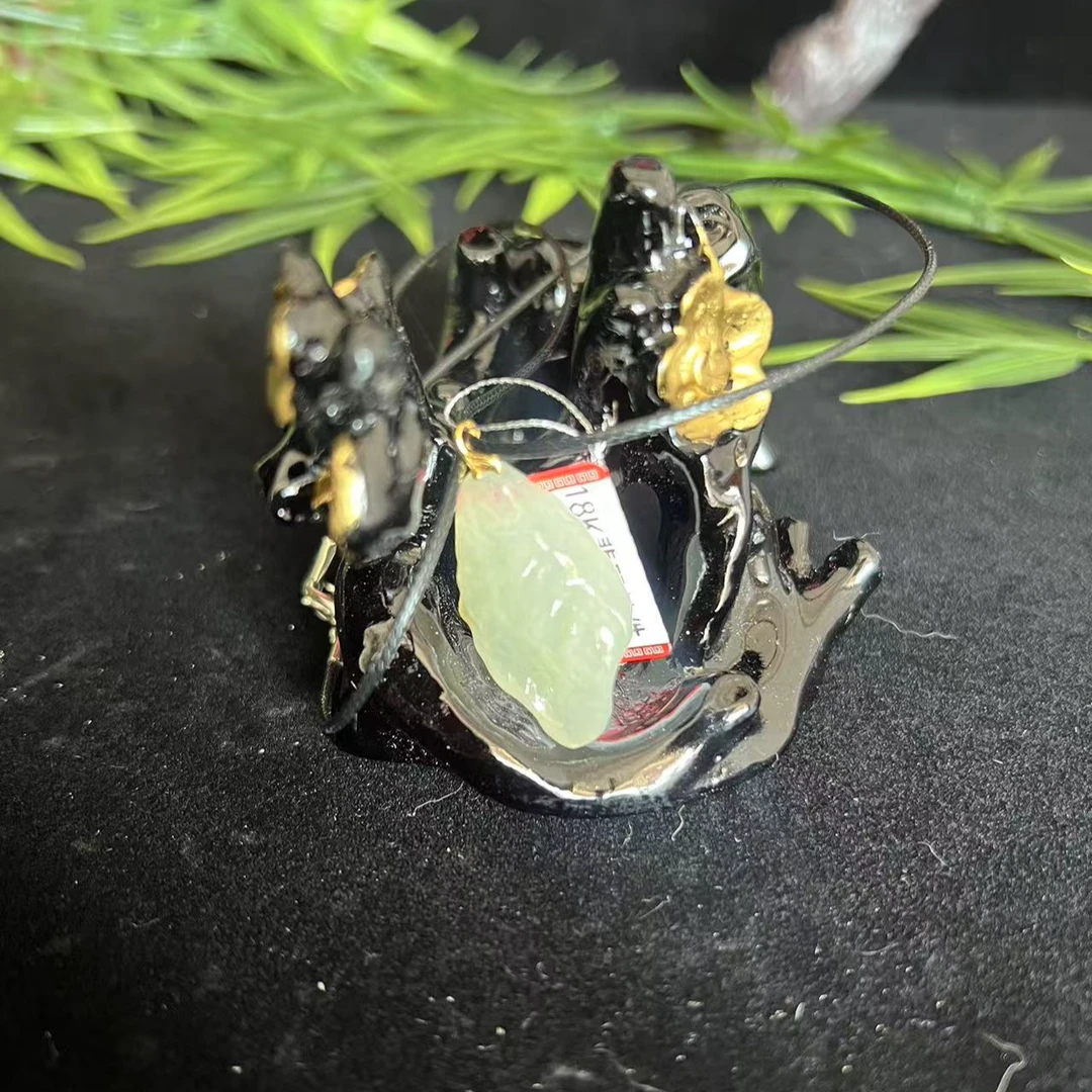 【七夕礼物】流光●18K翡翠挂件（0058498）