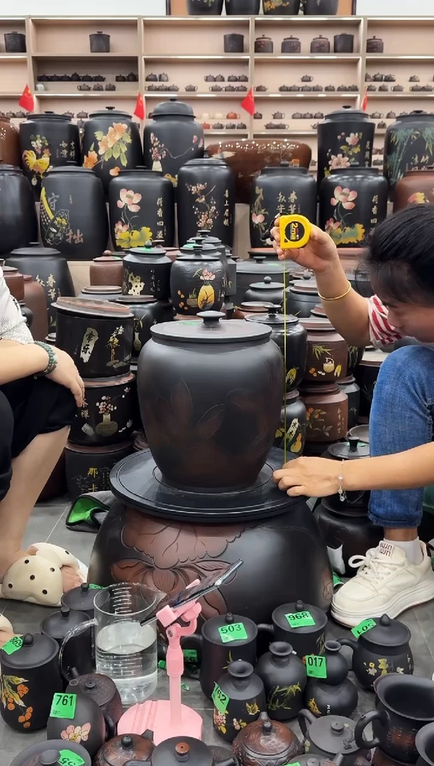 罐大瑕疵小茶缸 190 荷花