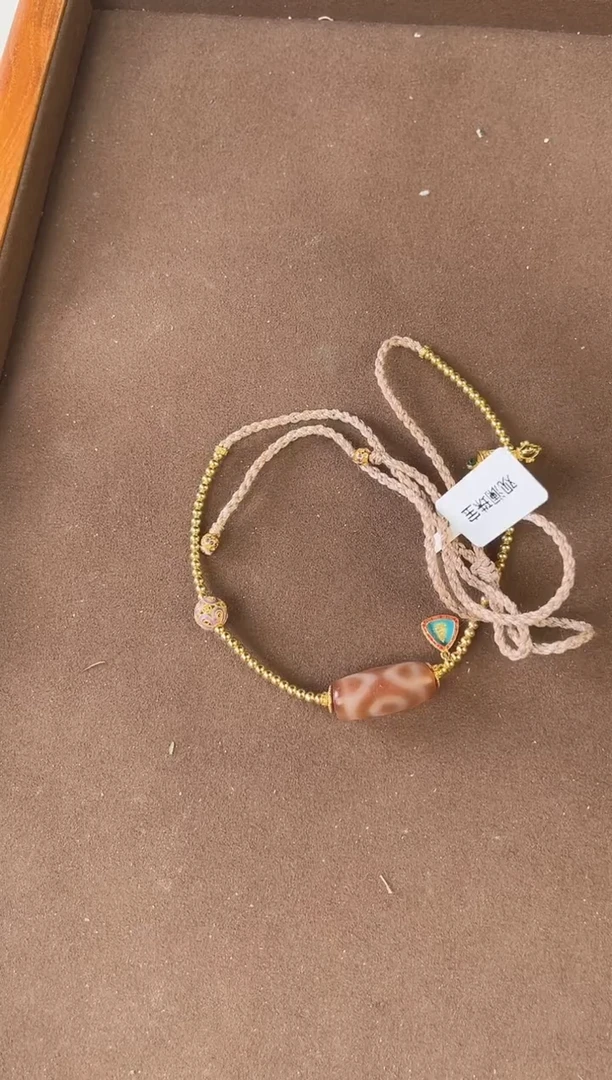 【闪购商品】玛瑙/玉髓项链银S925镀金镶嵌项链