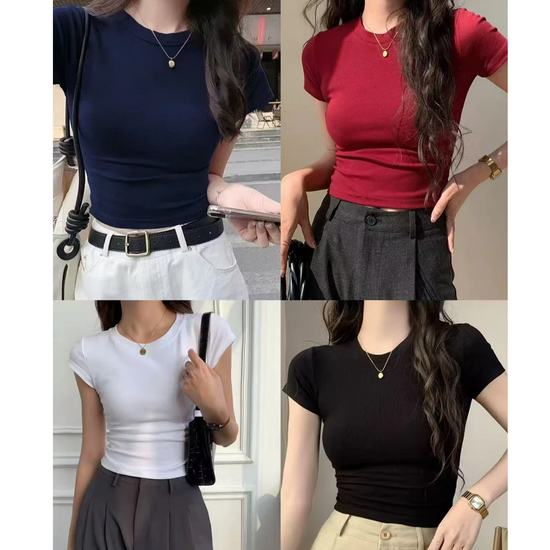 爆款修身小妖精T恤，有垫肩，修身好看啊！！！！！！1