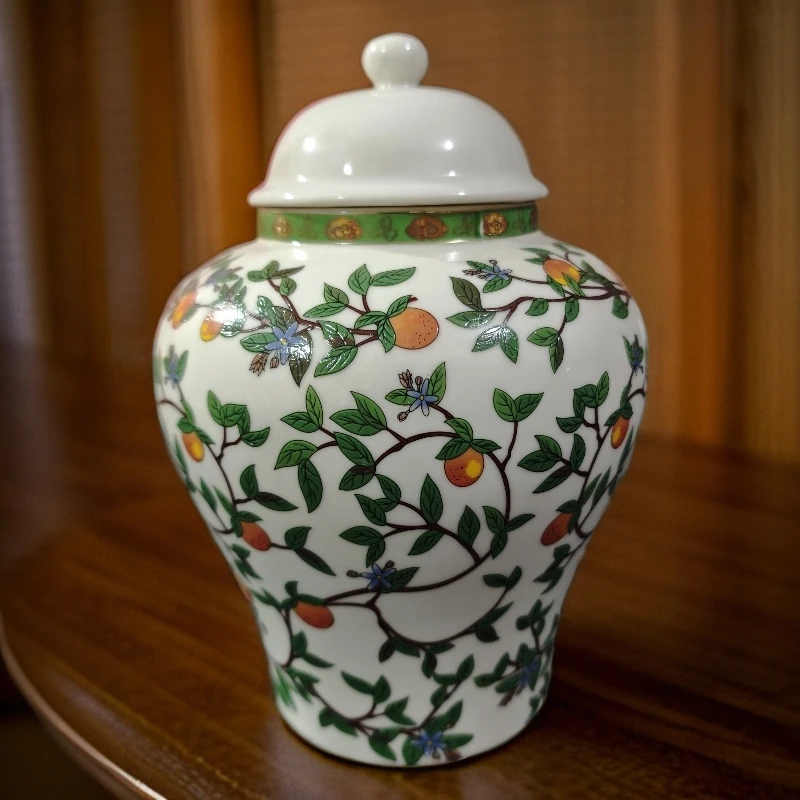 高度25肚径18景德镇陶瓷珐琅彩万花将军罐260