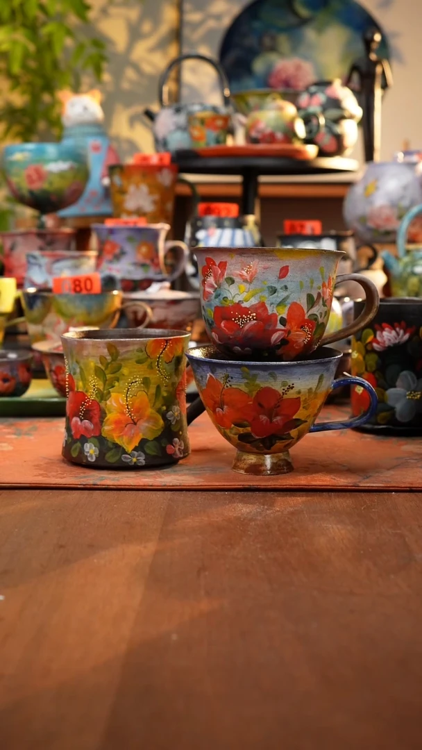 瓷片晓*景德镇手工手绘308