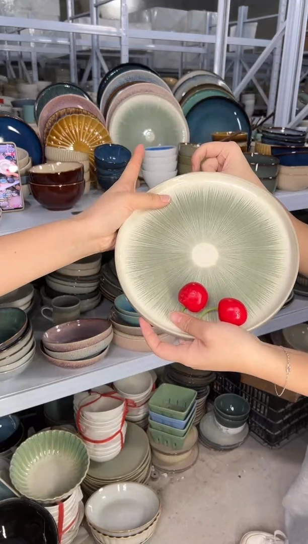 陶瓷外贸尾货瑕疵满20包邮X10小盘