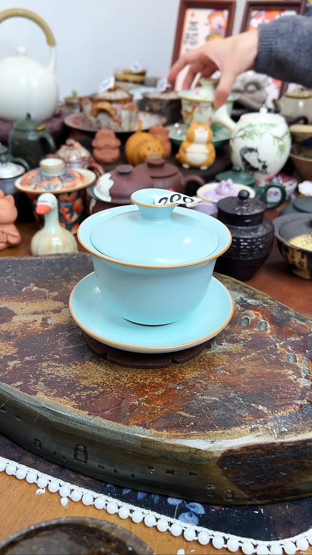 【 茶瓷物语】青瓷盖碗200