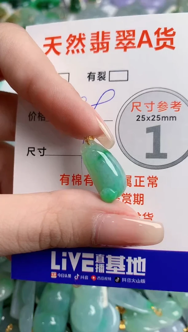 翡翠18K金镶嵌颈饰23001533
