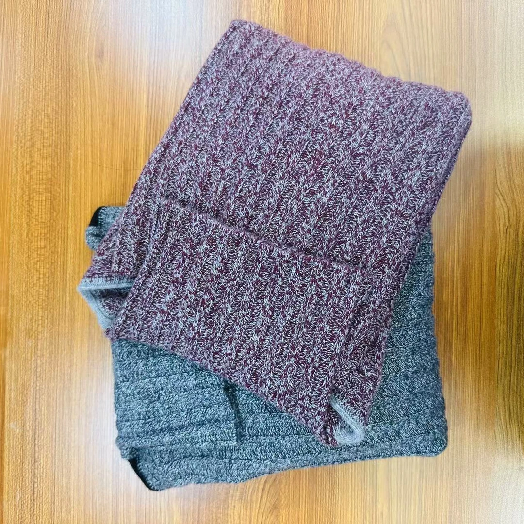 100山羊绒高翻领定染花纱毛衣女士2024秋冬新款针织套头打底衫