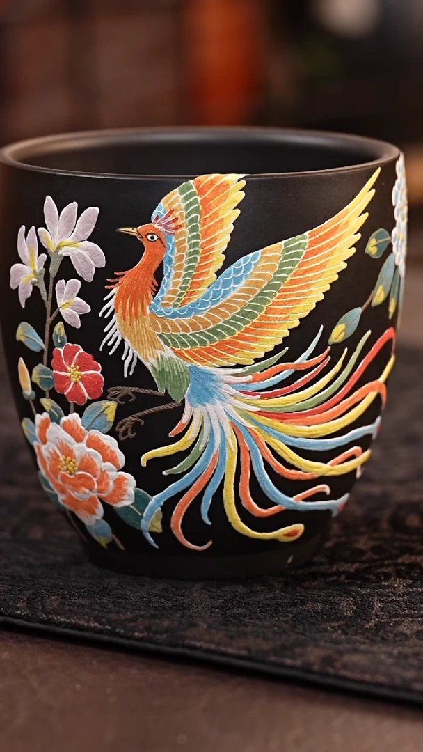 茶杯紫砂捂灰冰凤凰杯