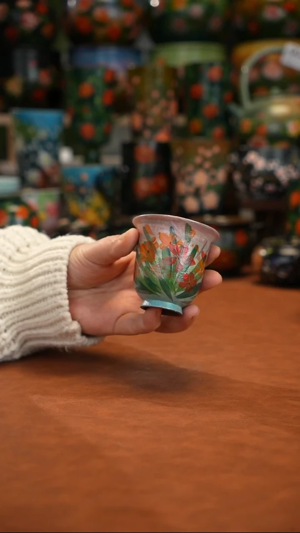 油画  釉下彩   杯子