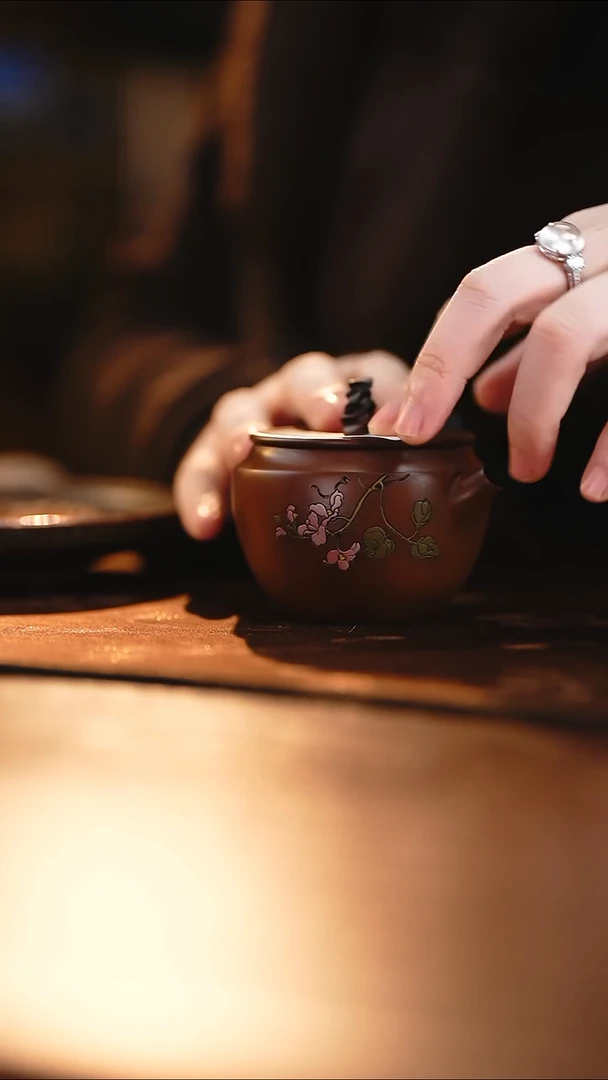 雲梦茶器紫陶侧把茶壶1095