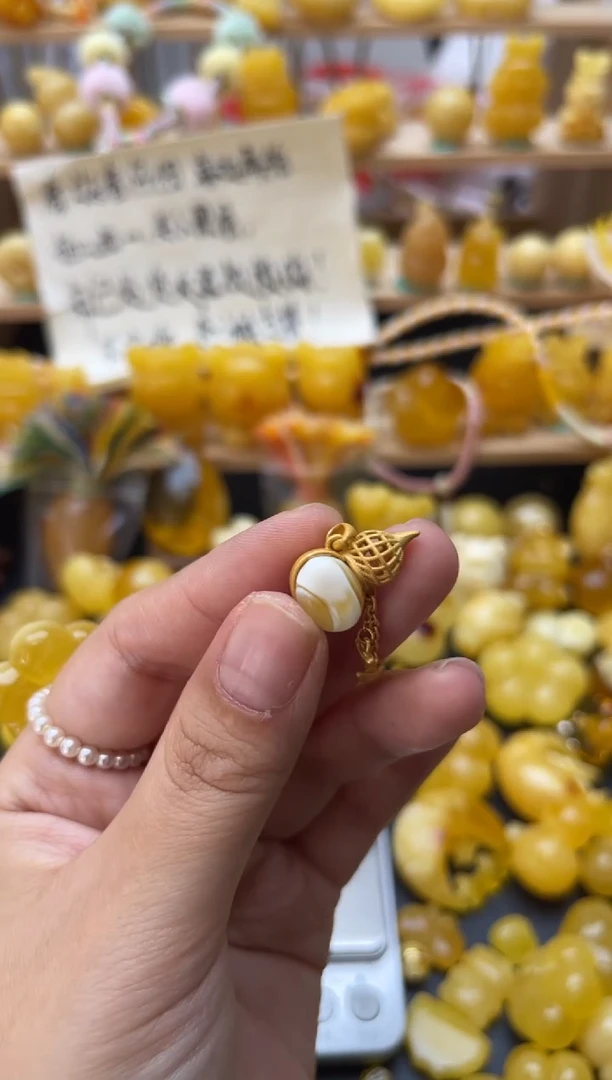 琥珀银S925镶嵌珠宝奇石134琥珀蜜蜡微瑕