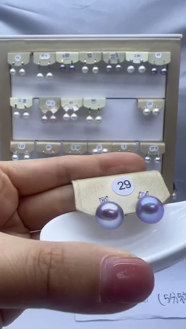 【闪购商品】淡水珍珠耳饰银S925镶嵌29