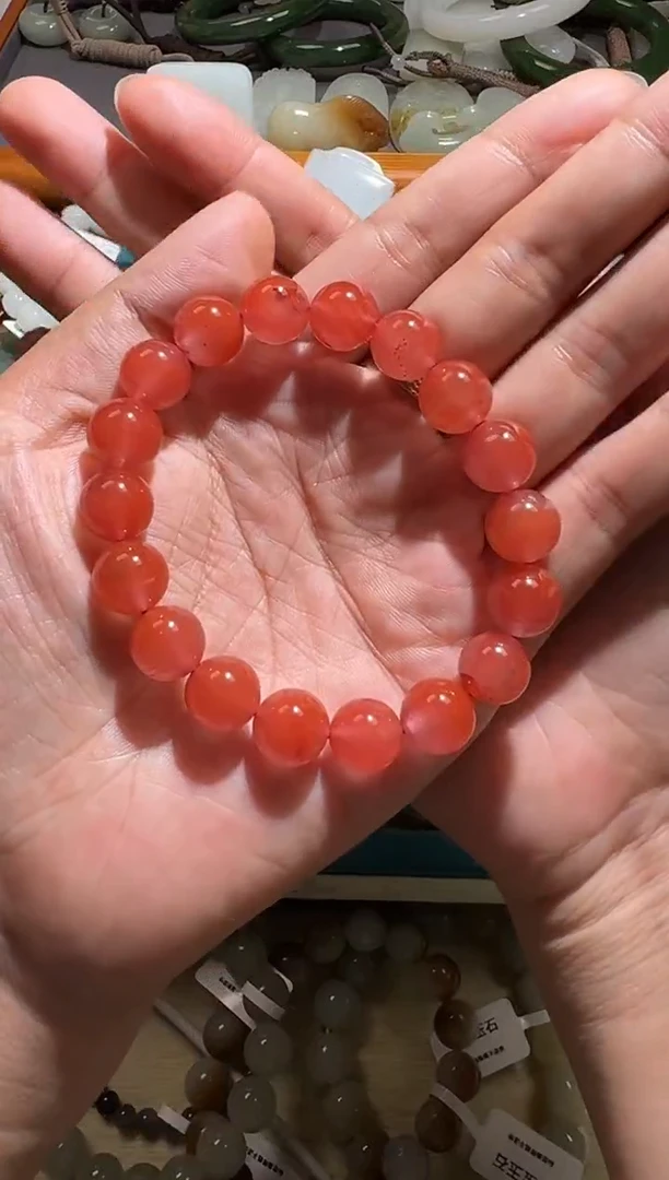 未镶嵌手串南红玛瑙天然四川冰飘南红手串